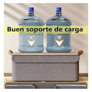 Foto 4 | Foto 4 | Cajas Organizadoras De Tela Con Tapa Y Soporte De Acero Lab.g 2pcs Café Oscuro