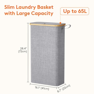 Foto 4 | Foto 4 | Cesto De Ropa Lifewit De 65 Litros Con Tapa Y Bolsa Extraíble, Color Gris - Venta Internacional.