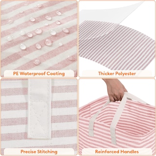 Foto 6 | Foto 6 | Cesto De Ropa Lifewit, Grande, Plegable, 80 L, Impermeable, Rosa - Venta Internacional.