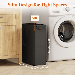 Foto 3 | Foto 3 | Cesto De Ropa Lifewit, 50 L, 2 Unidades, Delgado, Con Asas, Negro - Venta Internacional.