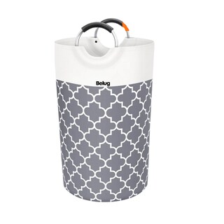 Foto 1 | Foto 1 | Cesto De Ropa Plegable De Tela Oxford Para Ropa Sucia 82/90l Belug, Gris Oscoro Blanco Liso
