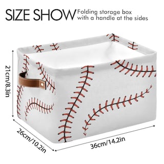 Foto 3 | Foto 3 | Cesta De Almacenamiento Auuxva Con Puntadas De Béisbol Para Deporte - Venta Internacional.