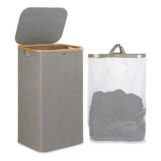 Foto 1 | Foto 1 | Cesto Para Ropa Sucia 110l Plegable Portátil Eo Safe Imports Esi-18798 Gris