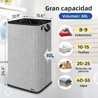 Foto 2 | Foto 2 | Cesto De Ropa Belug Plegable 80l Gris