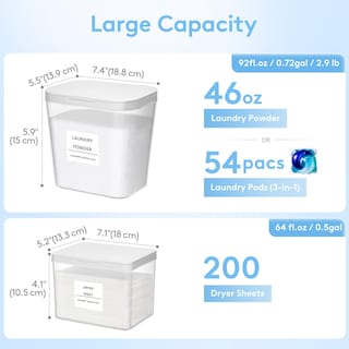 Foto 4 | Foto 4 | Conjuntos De Soportes Para Cápsulas De Lavandería Y Sábanas Para Secadora Lifewit 2 7 L/1 9 L - Venta Internacional.