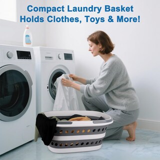 Foto 5 | Foto 5 | Cesta De Ropa Bidful De 35 Litros Con Ruedas Plegables Y Asas - Venta Internacional.