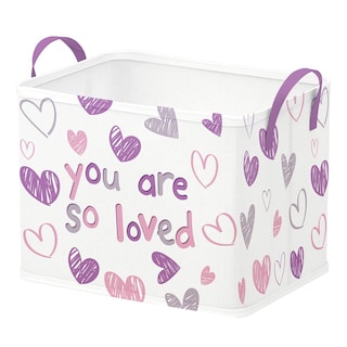Foto 1 | Foto 1 | Cesta De Regalo Runtoo Pink Heart Storage Para Niñas Y Bebés - Venta Internacional.