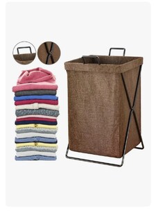Foto 1 | Foto 1 | Cestos De Ropa Estilo Japonés Sucia Extra Grande Organizadores De Baño Canasto Vanance Plegable Lavanderia Color Marrón Oscuroc