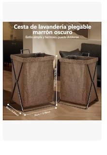 Foto 4 | Foto 4 | Cestos De Ropa Estilo Japonés Sucia Extra Grande Organizadores De Baño Canasto Vanance Plegable Lavanderia Color Marrón Oscuroc