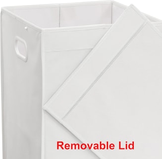 Foto 6 | Foto 6 | Cesto De Ropa Sucia Simple Para El Hogar Plegable Con Tapa Blanco - Venta Internacional.