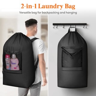 Foto 4 | Foto 4 | Bolsa De Lavandería Lifewit 90 L Con Correas Para Los Hombros Y Bolsillo De Malla - Venta Internacional.