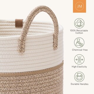 Foto 6 | Foto 6 | Cesta De Almacenamiento La Jolie Muse Cuerda Tejida De Algodón 58 L Alta - Venta Internacional.