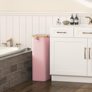 Foto 2 | Foto 2 | Cesto De Ropa Lifewit De 75 Litros Con Tapa Y Bolsa Extraíble Color Rosa - Venta Internacional.