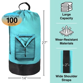 Foto 2 | Foto 2 | Mochila De Lavandería Trail Maker Turquesa Con Bolsillo De Malla Grande - Venta Internacional.