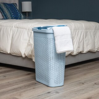 Foto 2 | Foto 2 | Cesto De Ropa Mind Reader Slim De 40 Litros Con Tapa De Plástico Azul Bebé - Venta Internacional.