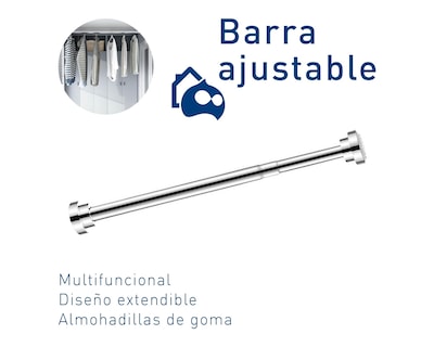 Foto 2 | Foto 2 | Tubo para Cortina de Baño Bluelander Ajustable y Retráctil