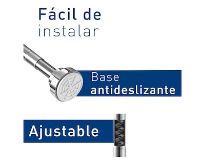 Foto 3 | Foto 3 | Tubo para Cortina de Baño Bluelander Ajustable y Retráctil