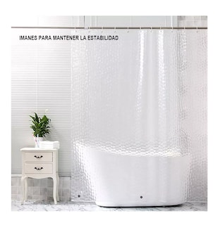 Foto 4 | Foto 4 | Cortina De Baño Anti-moho 180 X 180 Cm Transparente