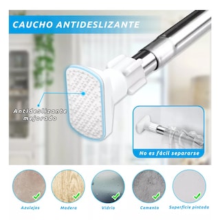 Foto 3 | Foto 3 | Tubo Para Cortina De Baño, 110-200cm Cortinero Para Baño Ajustable Eo Safe Imports Esi-18917 Plata