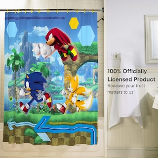 Foto 4 | Foto 4 | Juego De Cortinas De Baño Franco Sonic Anime De 13 Piezas Con Anillos - Venta Internacional.