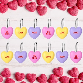 Foto 1 | Foto 1 | Ganchos Para Cortinas De Ducha Con Forma De Corazón Para El Día De San Valentín - Venta Internacional.