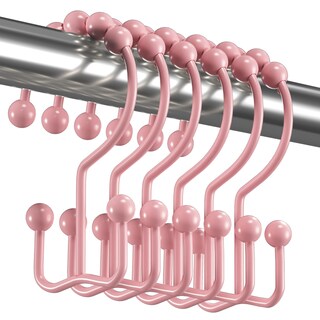 Foto 1 | Foto 1 | Ganchos Para Cortinas De Ducha Titanker De Metal Resistente A La Corrosión Color Rosa Claro - Venta Internacional.