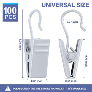 Foto 2 | Foto 2 | Pinzas Para Cortinas Teenitor Acero Inoxidable Color Blanco Paquete De 100 - Venta Internacional.
