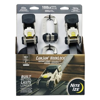Foto 1 | Foto 1 | Sistema De Correas Con Trinquete Nite Ize Camjam Hooklock Heavy-duty (paquete De 2) - Venta Internacional.
