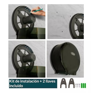 Foto 3 | Foto 3 | Despachador Papel Higiénico Rollos 300 Mts Uso Rudo Eo Safe Imports Esi-17691 Negro