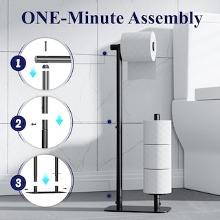 Foto 4 | Foto 4 | Soporte Para Papel Higiénico Kitsure, Independiente, Negro, 4 Rollos - Venta Internacional.