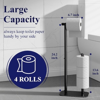 Foto 7 | Foto 7 | Soporte Para Papel Higiénico Kitsure, Independiente, Negro, 4 Rollos - Venta Internacional.
