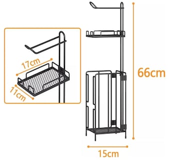 Foto 4 | Foto 4 | Xtellar Soporte De Papel Higiénico De Acero Inoxidable Con Almacenamiento Extra