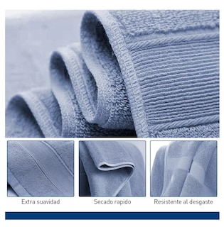Foto 2 | Foto 2 | Toalla Chica de Algodón Azul