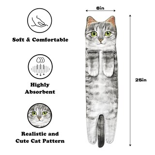 Foto 6 | Foto 6 | Toallas De Mano Agrimony Cat Funny Decorativas Superabsorbentes - Venta Internacional.