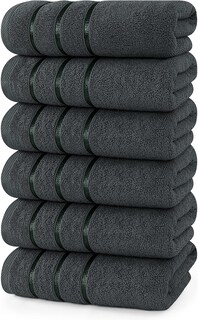 Foto 1 | Foto 1 | Toallas De Mano Utopia, Viscosas, 16 X 28 Pulgadas, 600 G/m², 6 Unidades, Color Gris - Venta Internacional.