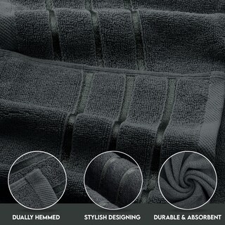Foto 3 | Foto 3 | Toallas De Mano Utopia, Viscosas, 16 X 28 Pulgadas, 600 G/m², 6 Unidades, Color Gris - Venta Internacional.