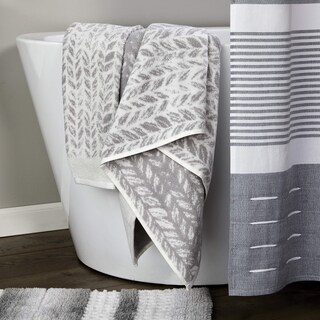 Foto 6 | Foto 6 | Toalla De Mano Skl Home Con Hojas Desgastadas, Gris, 16 X 26 Cm, Paquete De 2 - Venta Internacional.