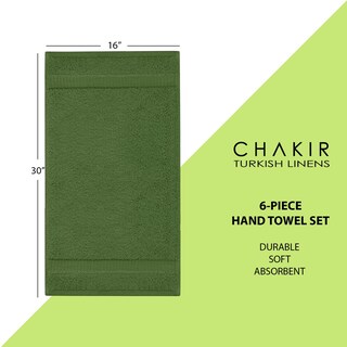 Foto 5 | Foto 5 | Toallas De Mano Towels Chakir Turkish Linens, 100% Algodón, 6 Piezas - Venta Internacional.