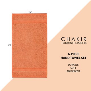 Foto 4 | Foto 4 | Toallas Chakir Turkish Linens 100% Algodón, 6 Piezas, Color Coral - Venta Internacional.