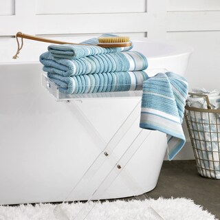 Foto 5 | Foto 5 | Juego De Toallas De Mano Skl Home Seabrook Stripe, 100% Algodón, 2 Unidades - Venta Internacional.