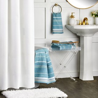Foto 6 | Foto 6 | Juego De Toallas De Mano Skl Home Seabrook Stripe, 100% Algodón, 2 Unidades - Venta Internacional.