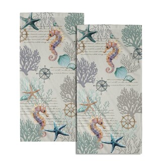 Foto 1 | Foto 1 | Toallas de Mano Imiss Nautical Blue Coral 36x72 Cm 2 Piezas - Venta Internacional
