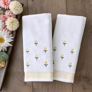 Foto 4 | Foto 4 | Juego De Toallas De Mano Skl Home Staggered Blossoms, 2 Piezas, Algodón Blanco - Venta Internacional.
