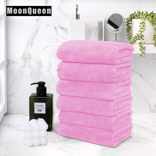 Foto 5 | Foto 5 | Toallas De Mano Moonqueen Premium De Microfibra De Terciopelo Coral X6 - Venta Internacional.
