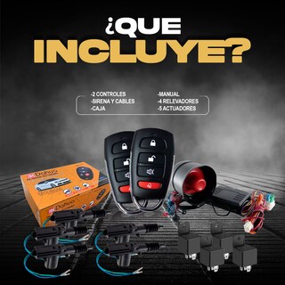 Foto 2 | Foto 2 | Alarma Automotriz Universal Con 2 Llaves 5 Seguros Electricos 4 Relay Y Mando A Distancia Con Apertura De Cajuela