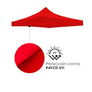 Foto 6 | Foto 6 | Repuesto de Lona Iliosinnova Rojo 1.91 x 1.91 m