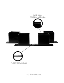 Foto 6 | Foto 6 | 4 Bases Para Pergola De Madera Decomobil Soporte Para Poste
