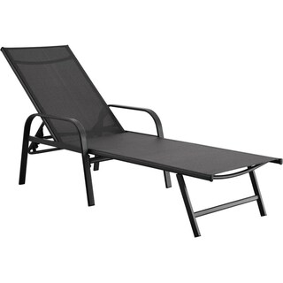 Foto 2 | Foto 2 | Set de 2 Camastros Midtown Concept Negros de Acero para Alberca y Exteriores