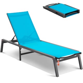 Foto 1 | Foto 1 | Tumbonas Vevor De Aluminio De 5 Posiciones, Color Azul, Para Exteriores - Venta Internacional.