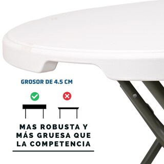 Foto 4 | Foto 4 | Mesa Tablon Redondo Plegable Exterior Jardín 80 cm